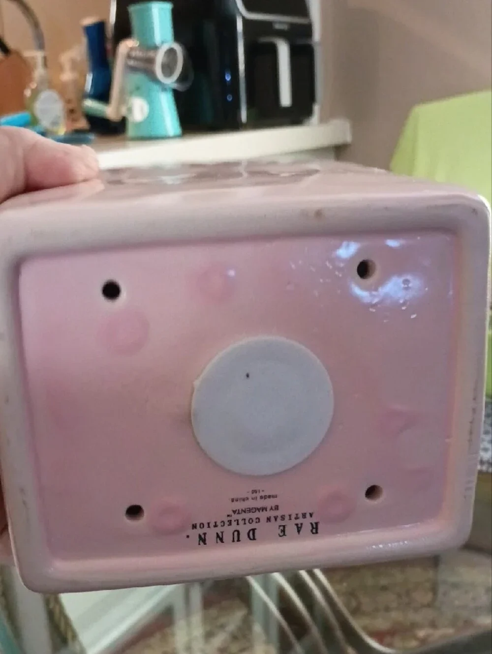 Rae Dunn Ceramic Bird House in Soft Pink